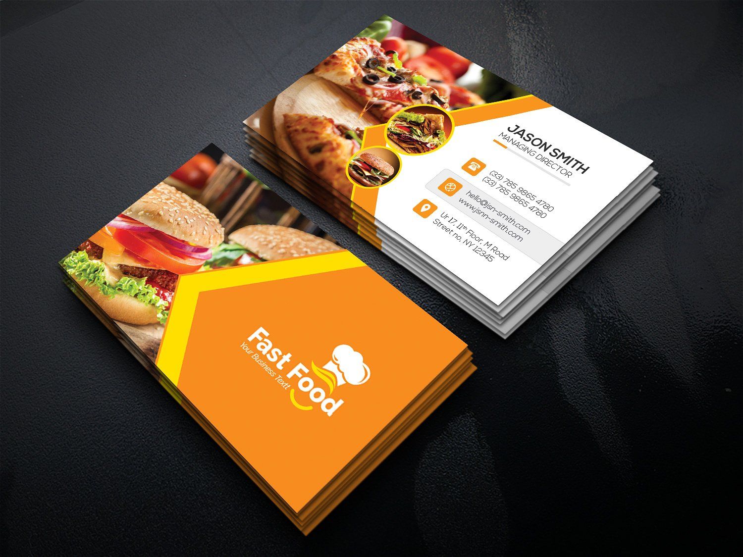 business cards for food services 1