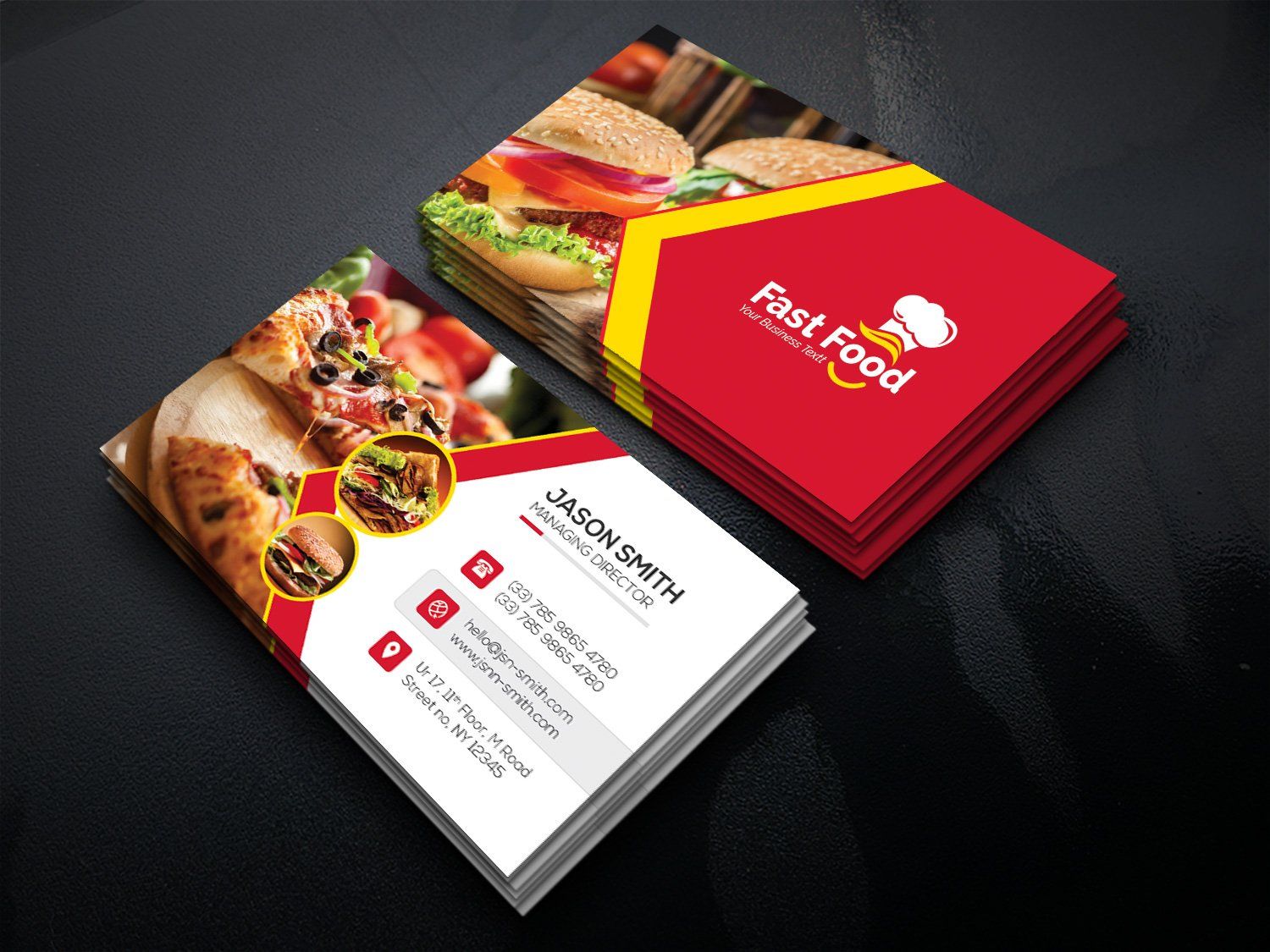 business cards for food services 2