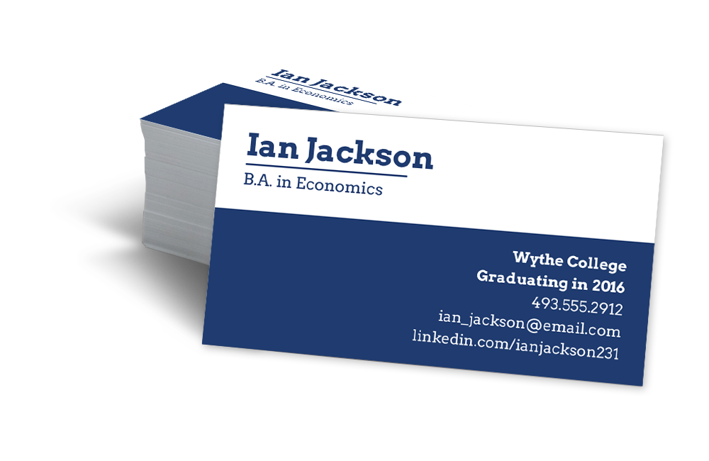 business cards for graduate students example 1