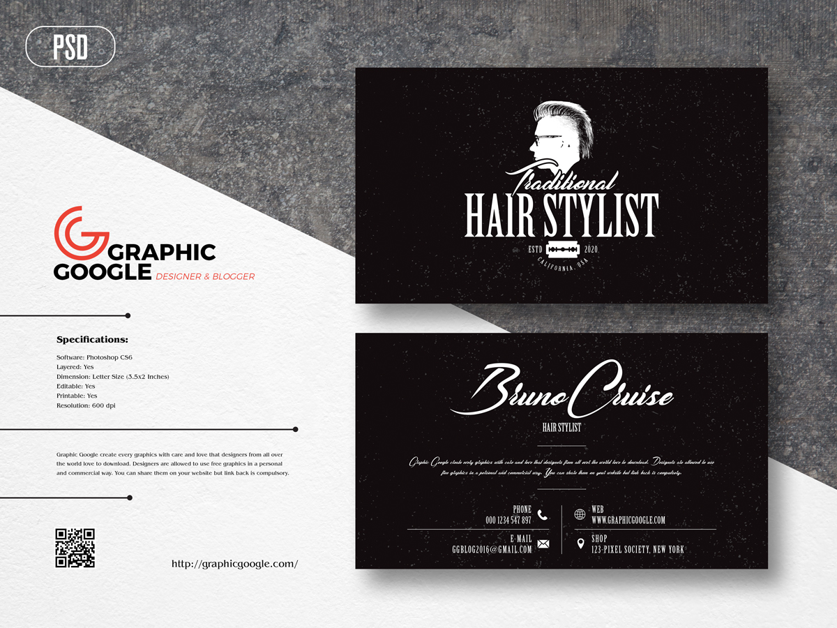 business cards for hair stylist 3