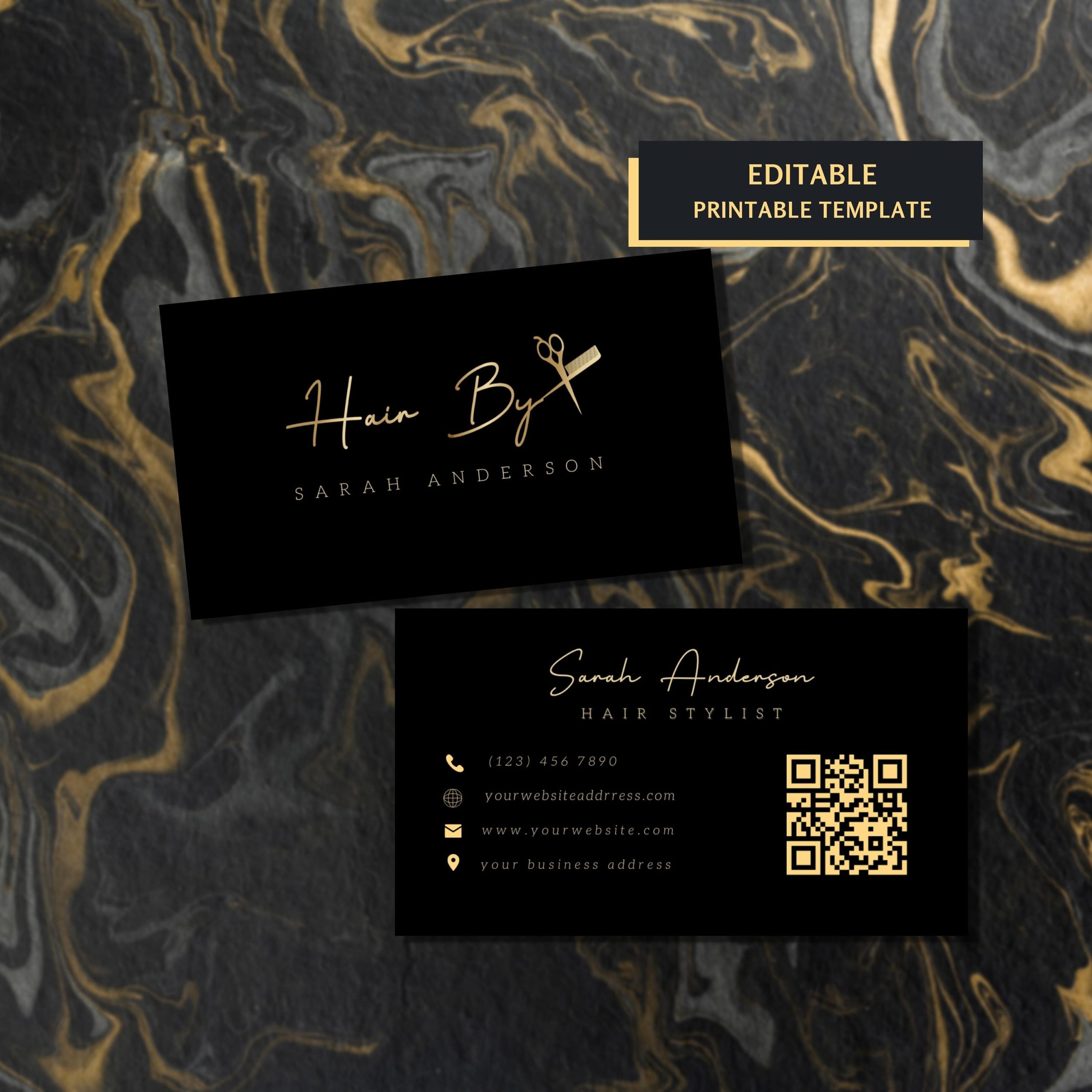 business cards for hair stylist 4