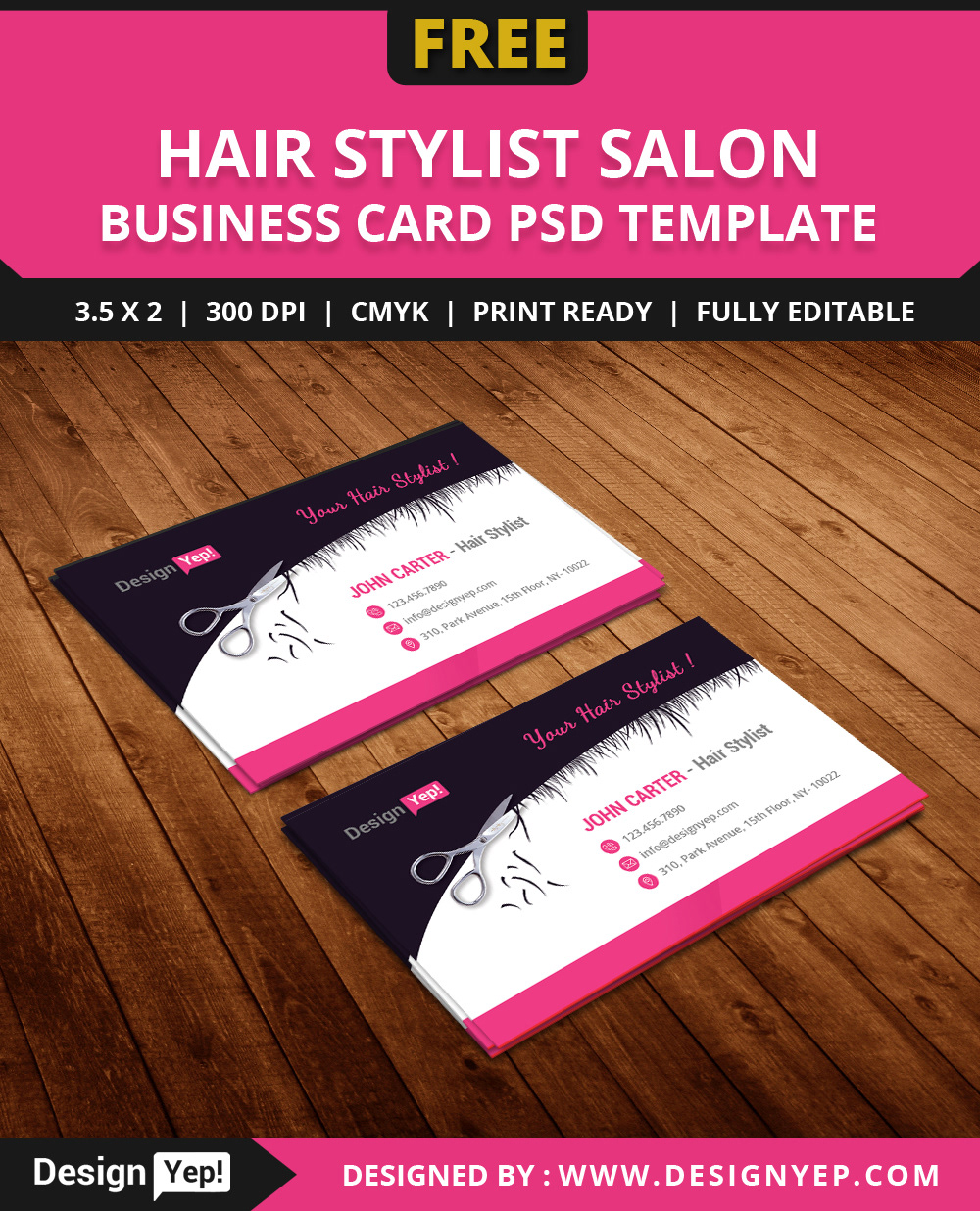 business cards for hairdressers 3