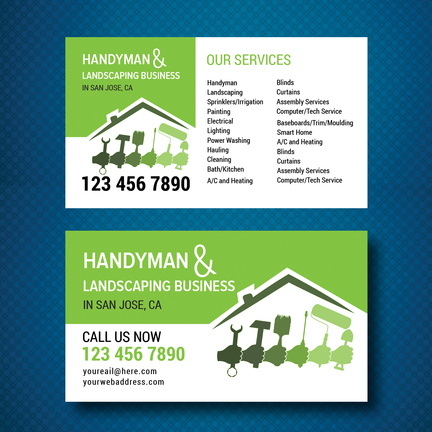 business cards for handyman 1