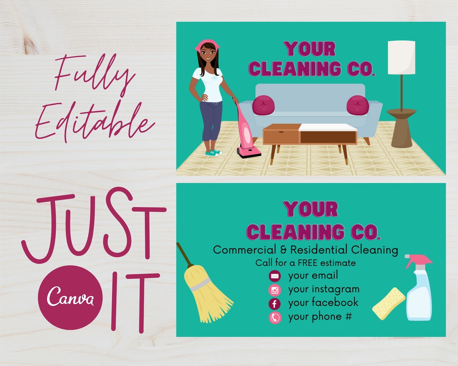 business cards for house cleaning 3