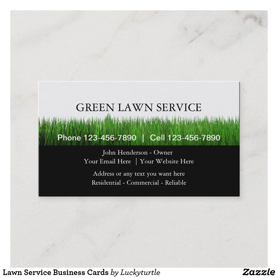 business cards for lawn service 1