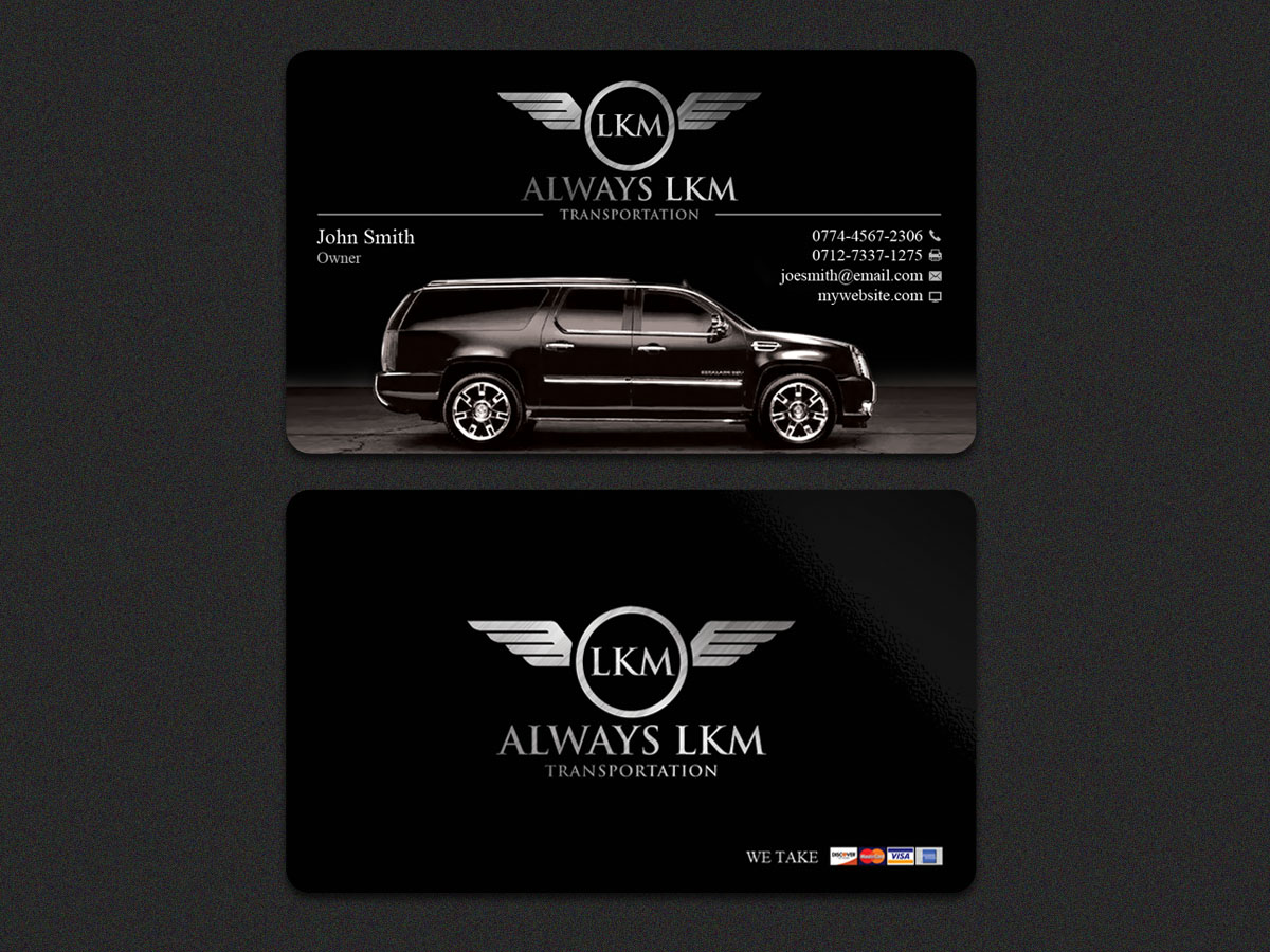 business cards for limousine service 1