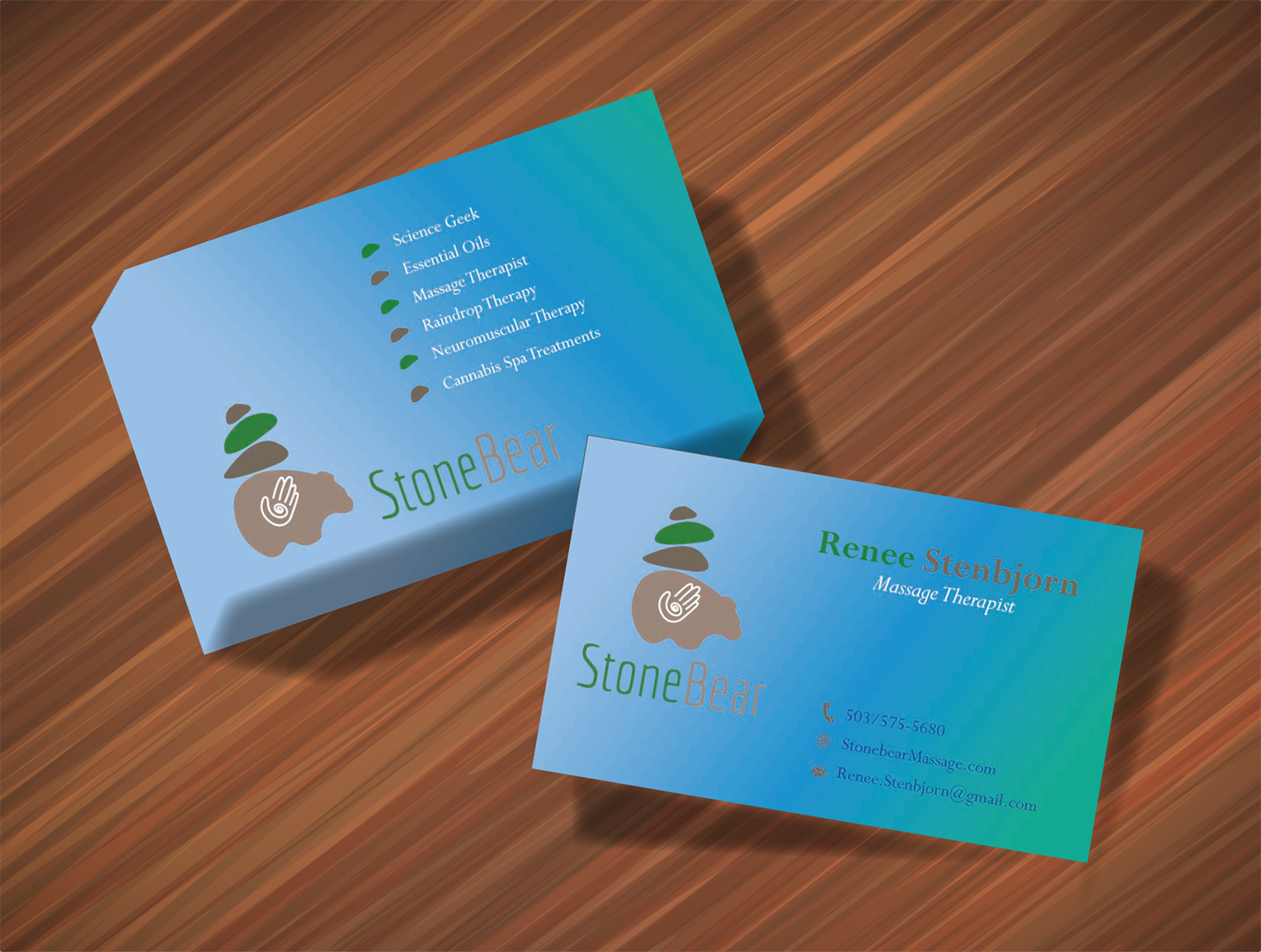 business cards for massage and bodywork 1