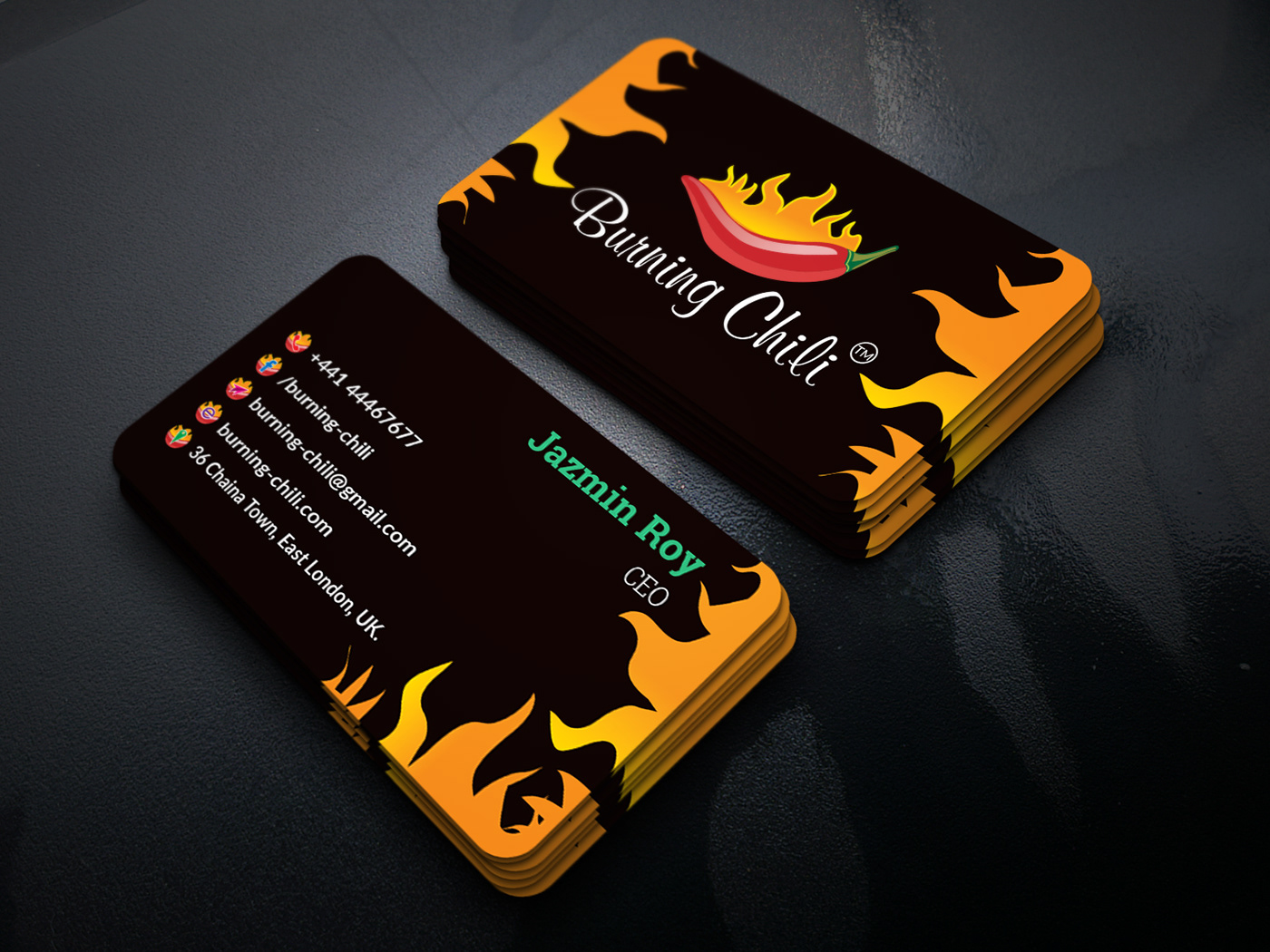 business cards for restaurants 3