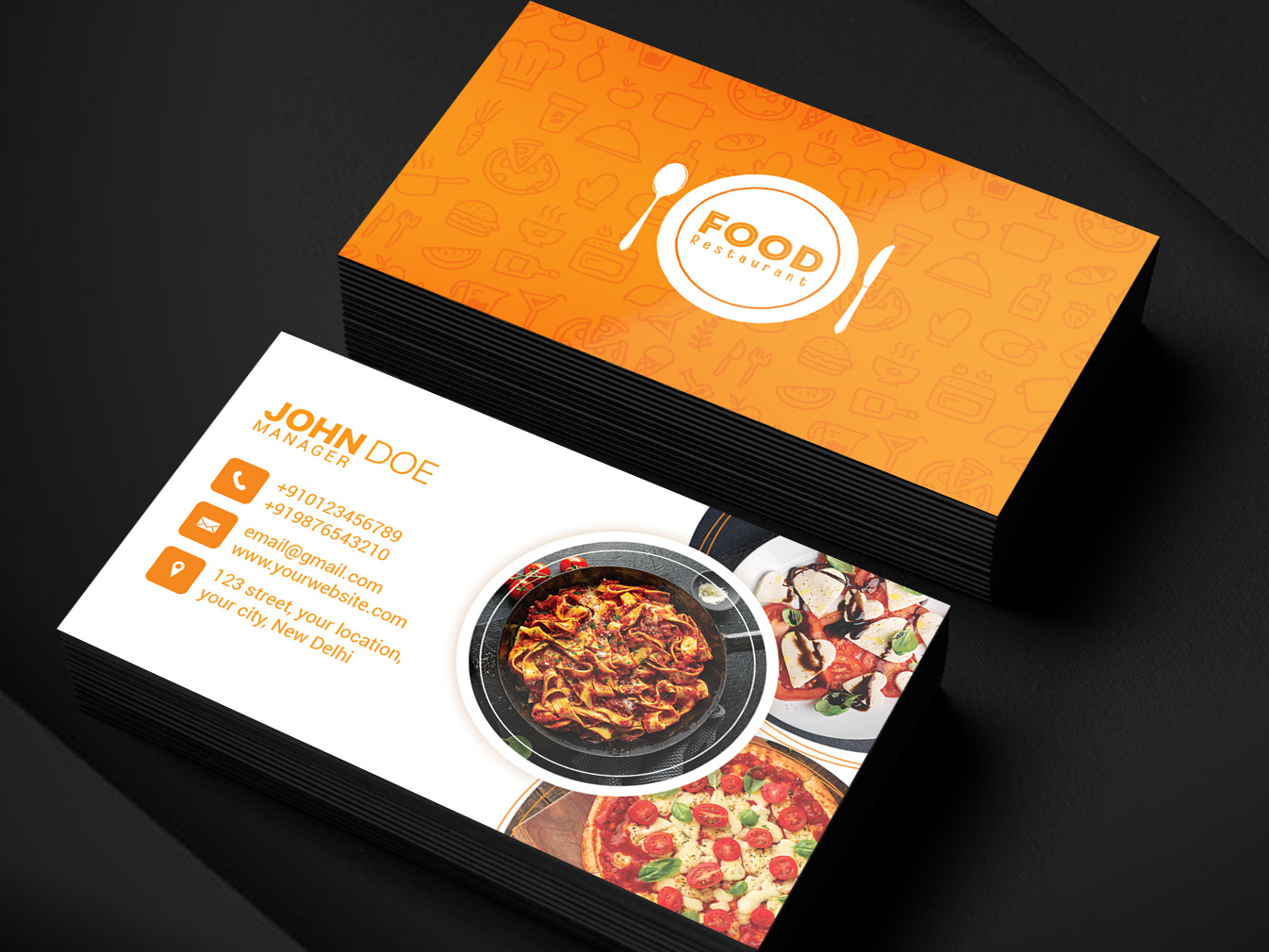 business cards for restaurants 7