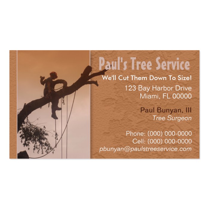 business cards for tree service 1