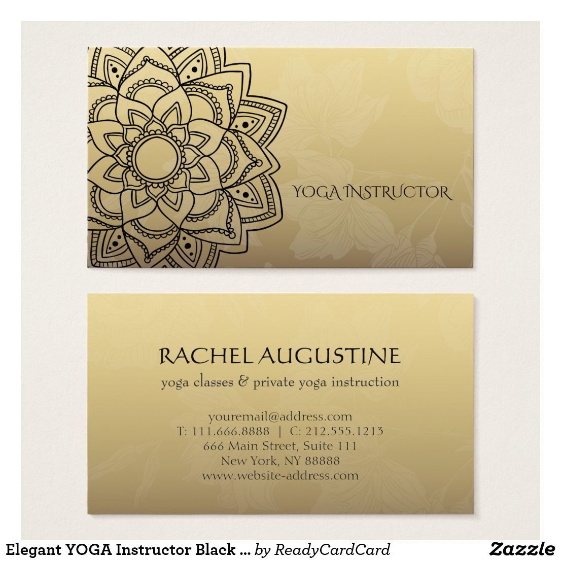 business cards for yoga teachers 1