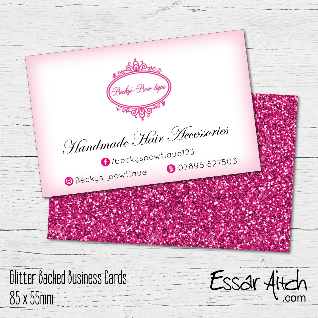 business cards glitter 3