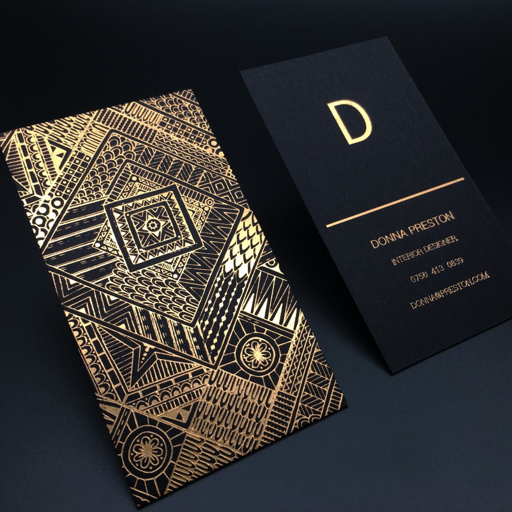 business cards gold foil 1