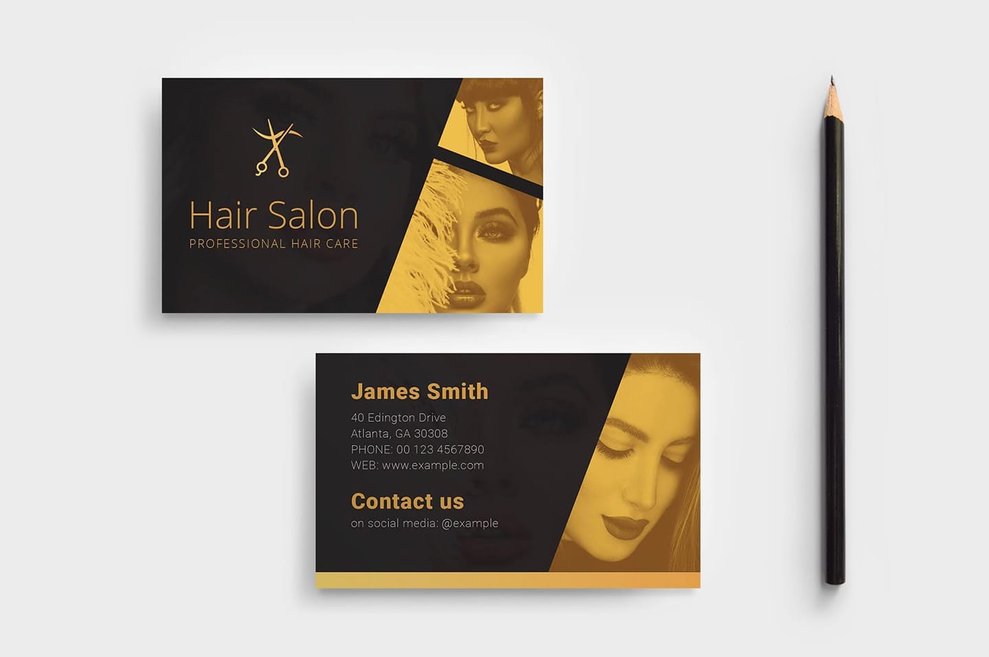 business cards hairstylist 7