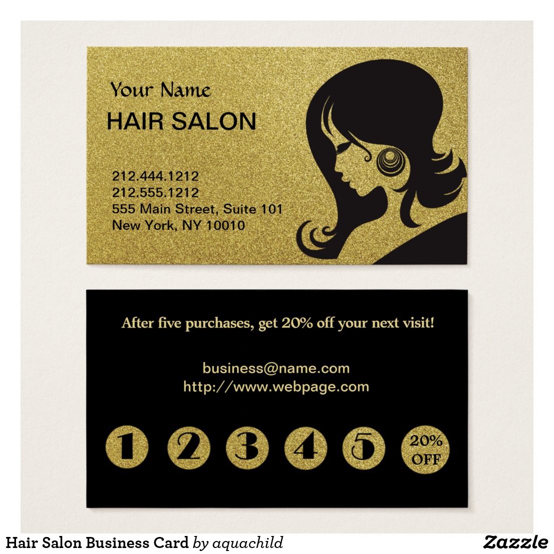 business cards hairstylist 8
