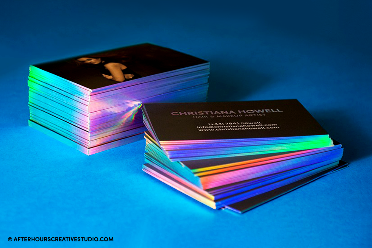 business cards holographic 2