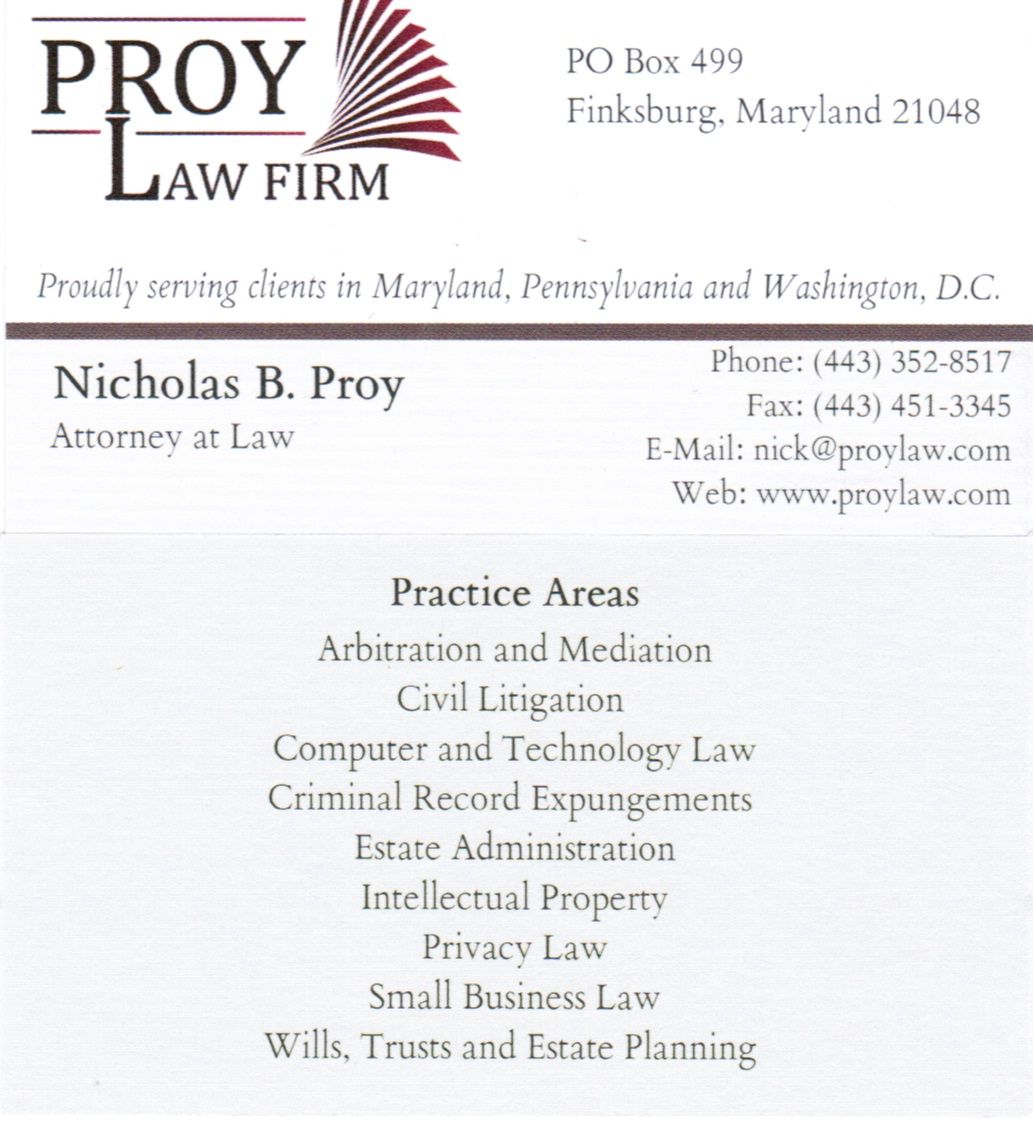 business cards maryland 2