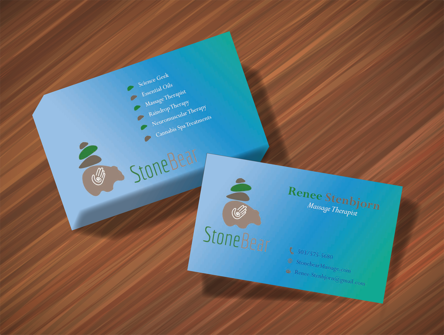 business cards massage therapist 2