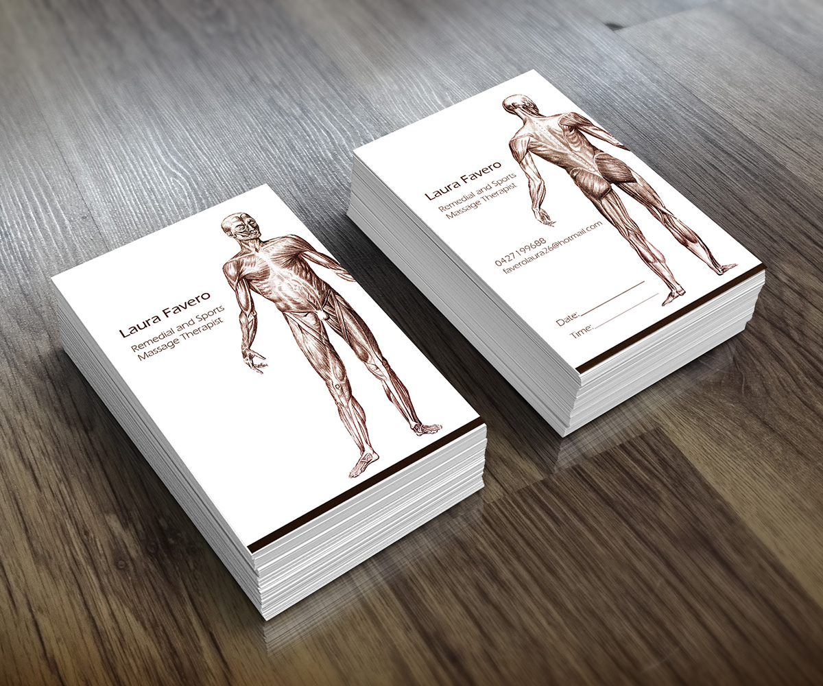 business cards massage therapist 3