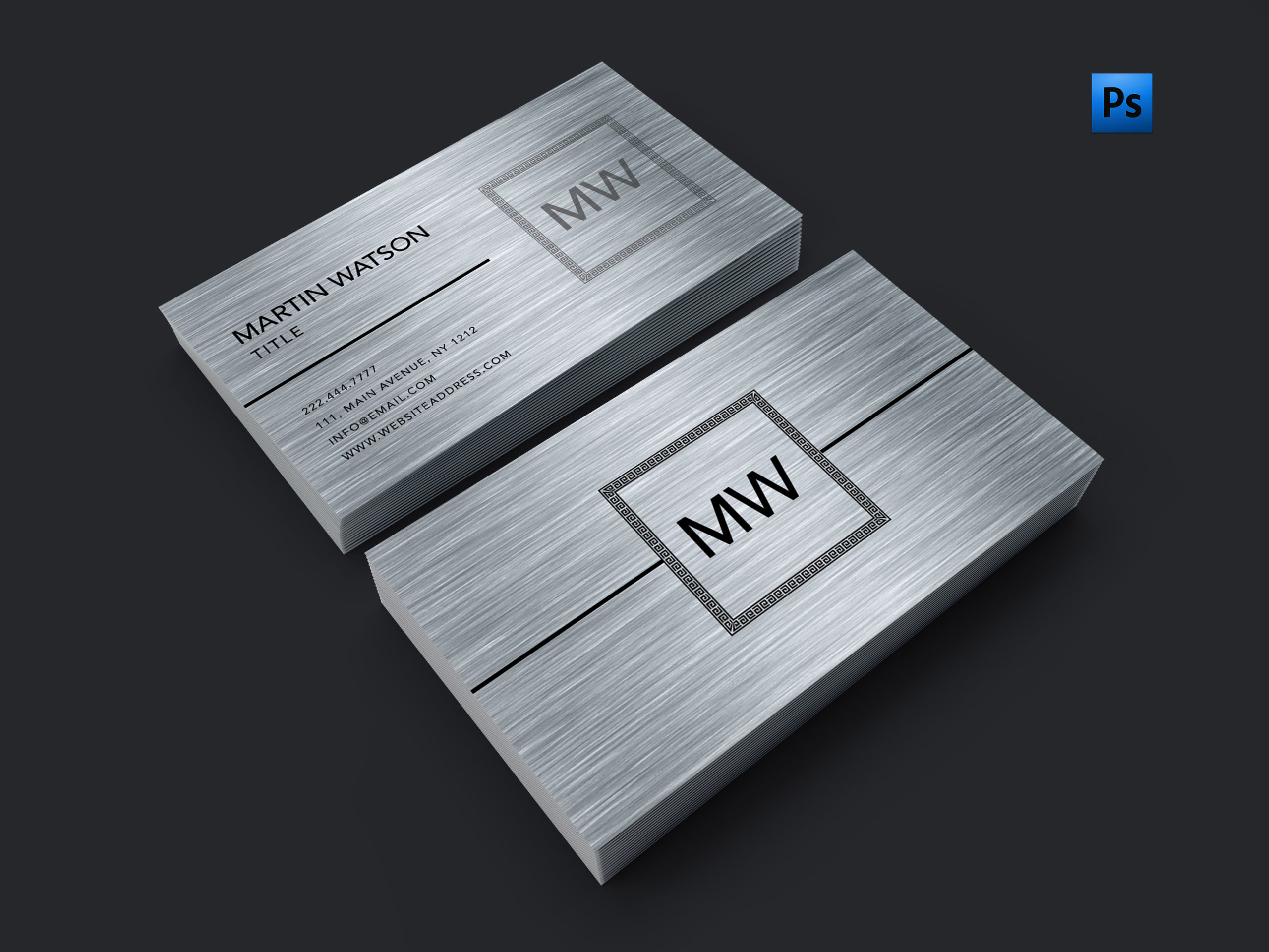 business cards metallic finish 1