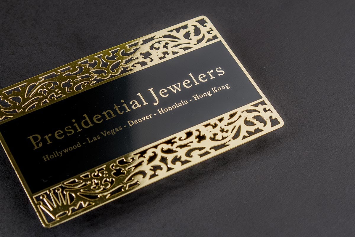 business cards metallic finish 3