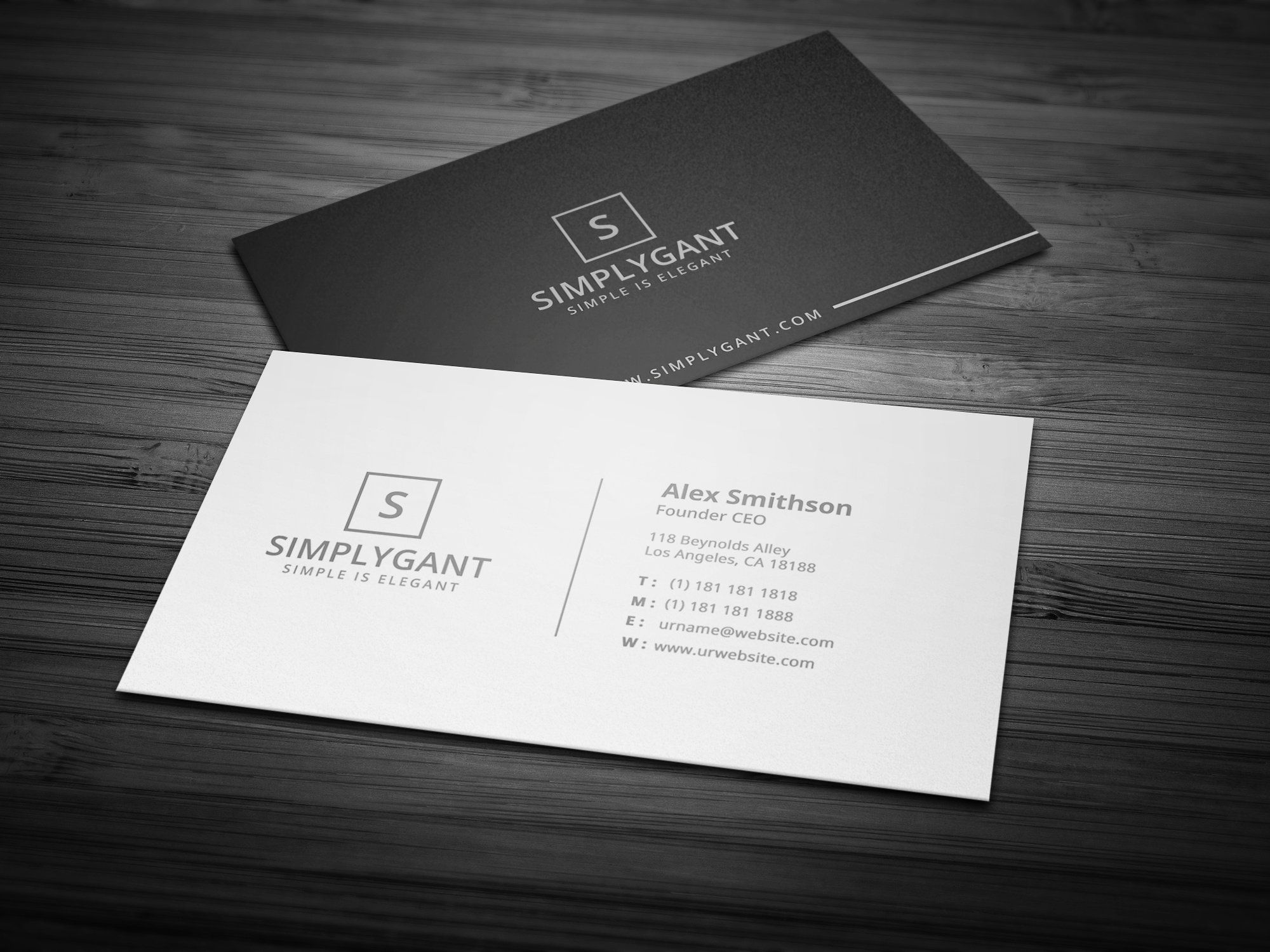 business cards minimalist 2