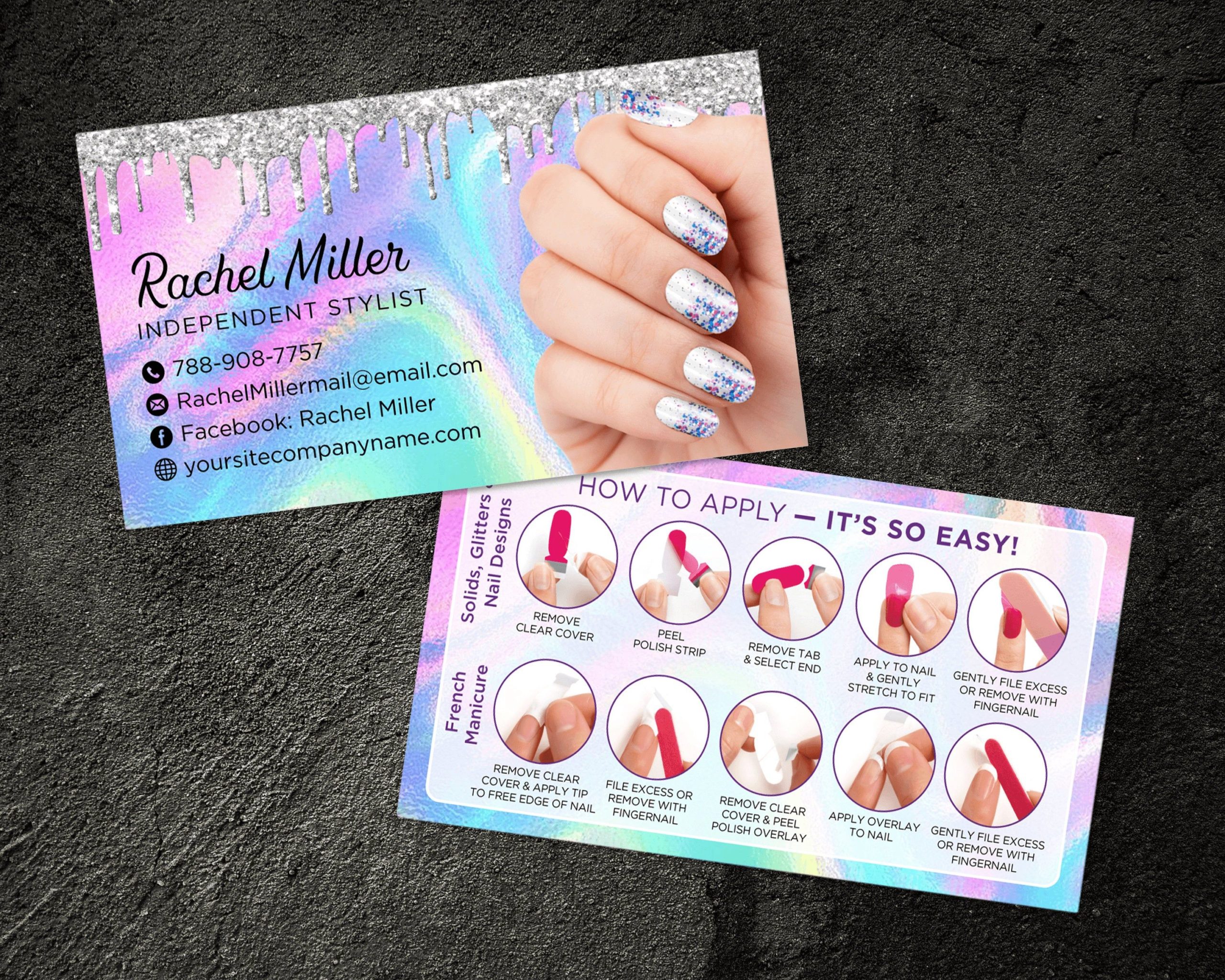 business cards nails design 1