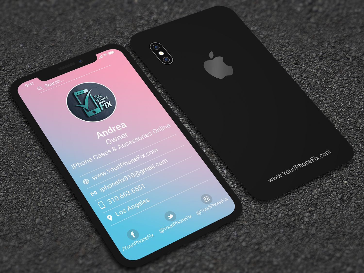business cards on iphone 1