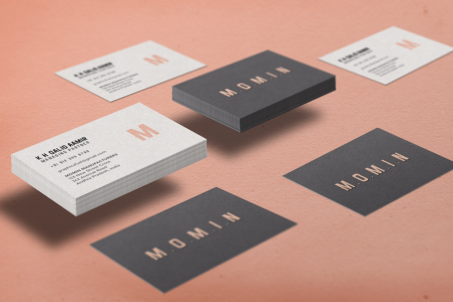 business cards psd mockup 3