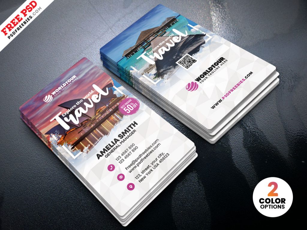 business cards travel agency 1