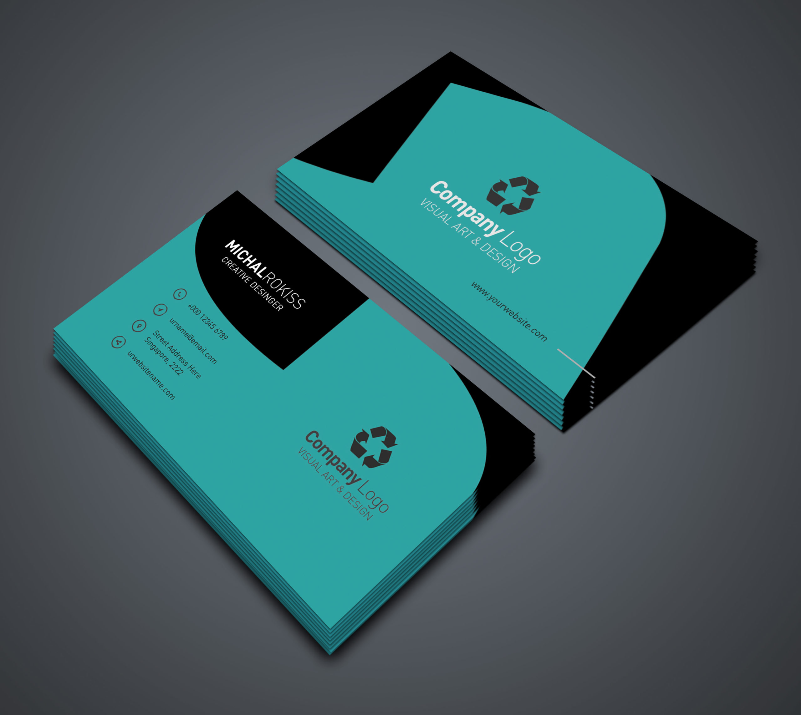 business cards upload logo 3