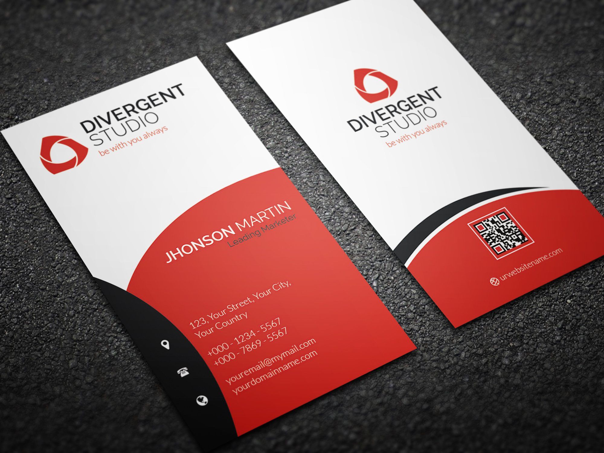 business cards vertical 3