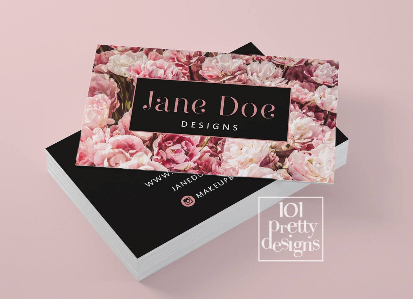 business cards with flowers 1