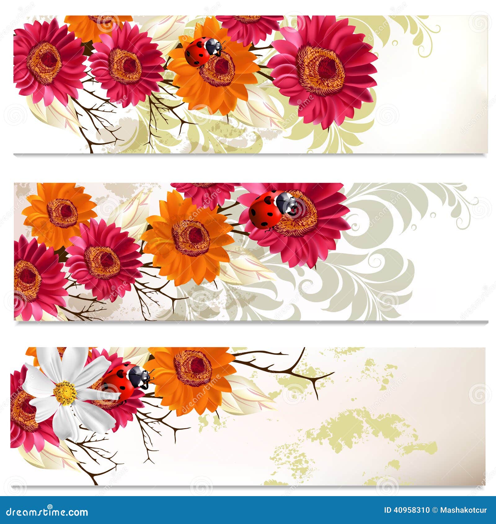 business cards with flowers 3