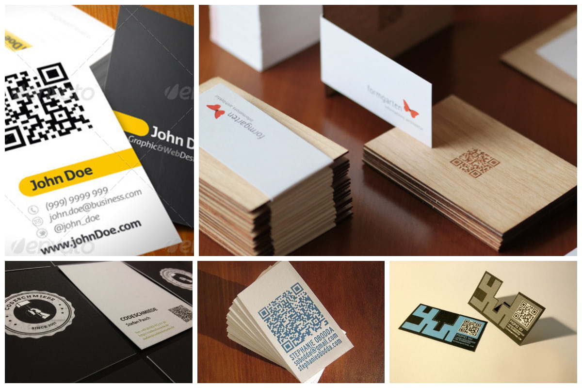business cards with qr code examples 1