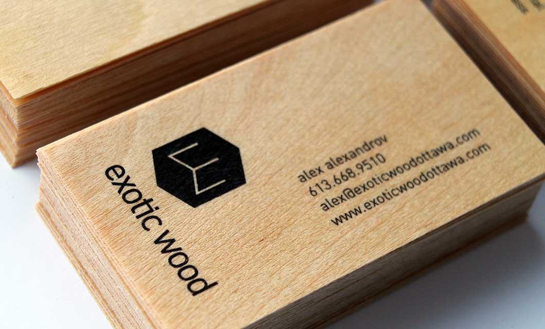 business cards wood 1