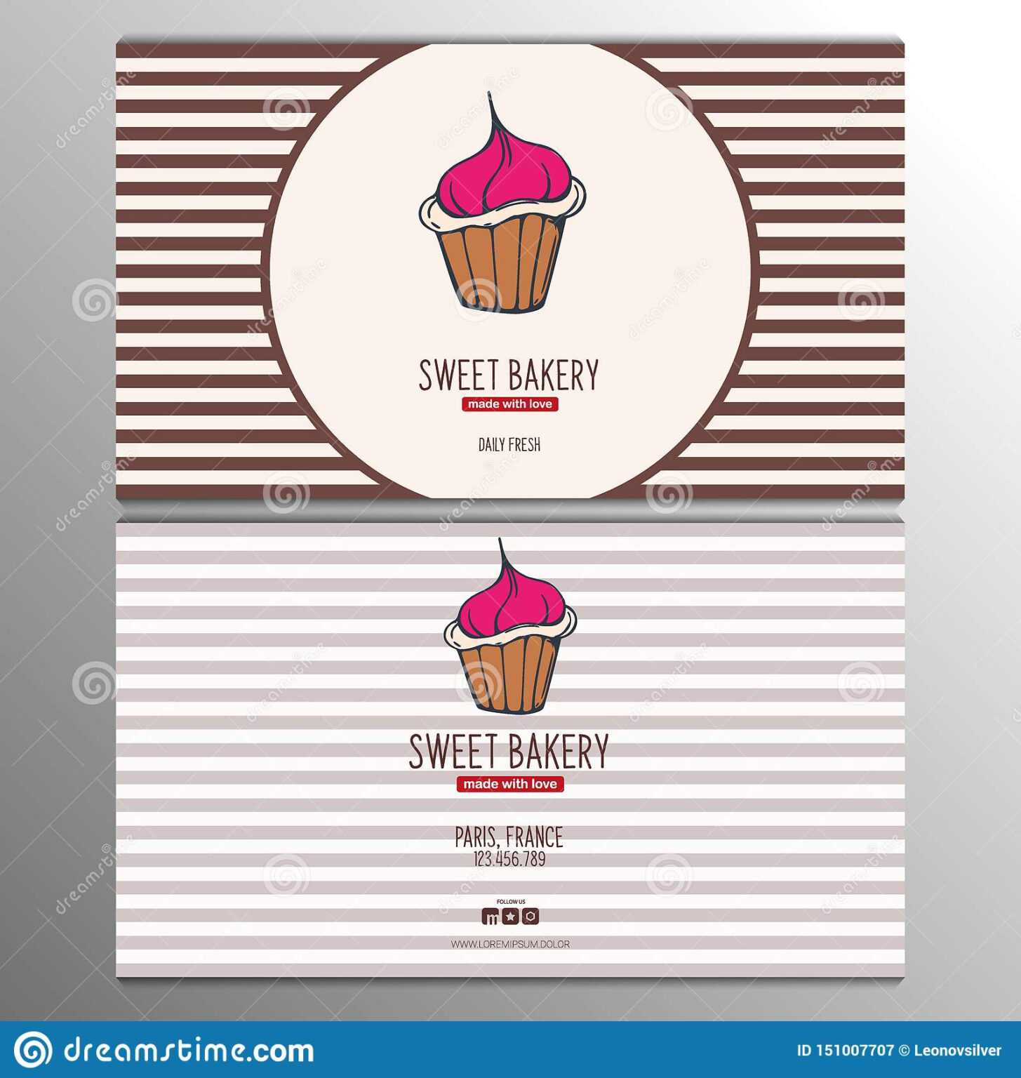 cake business cards templates free 3