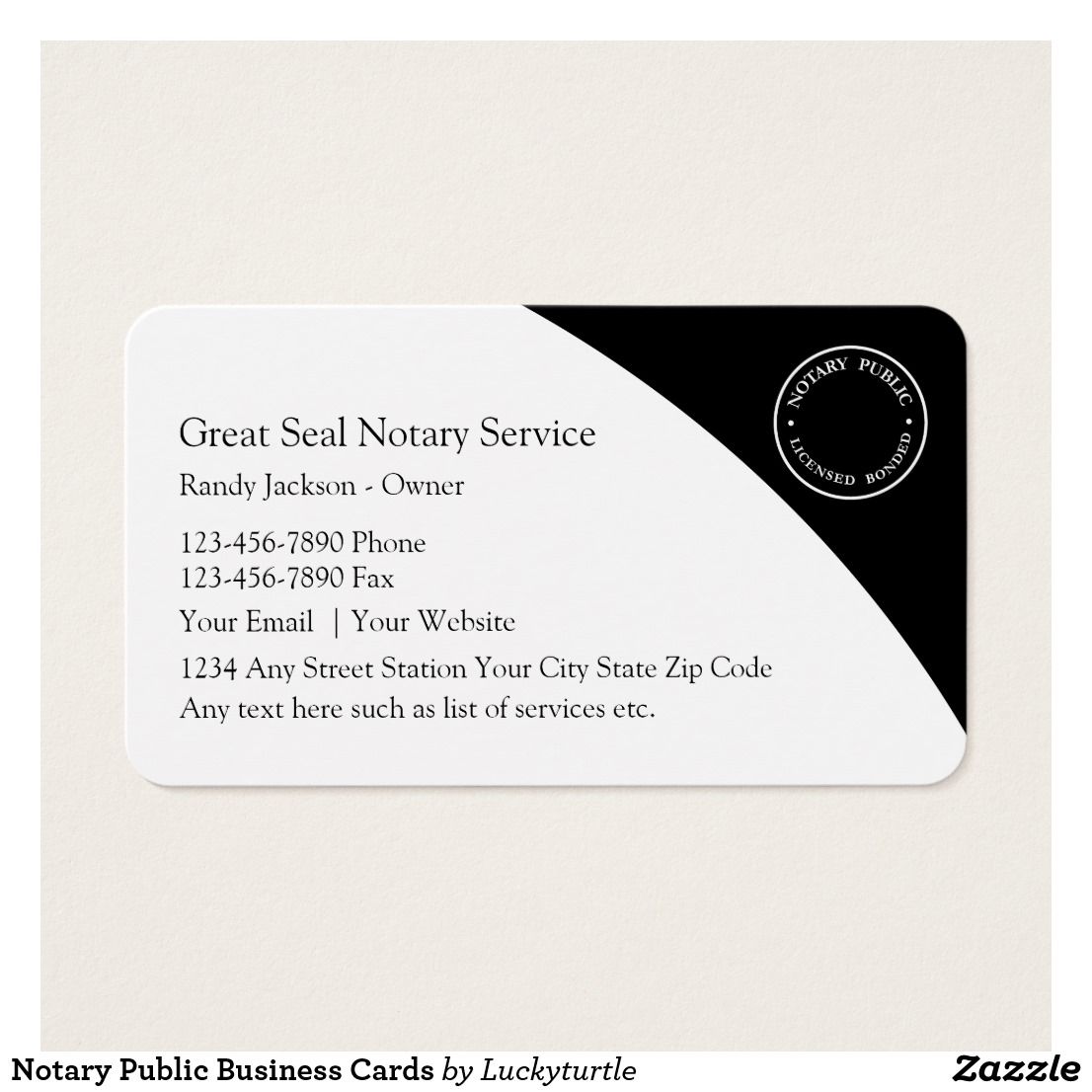 california notary public business cards 3