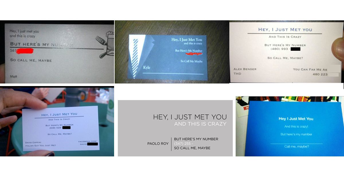 call me maybe business cards 5