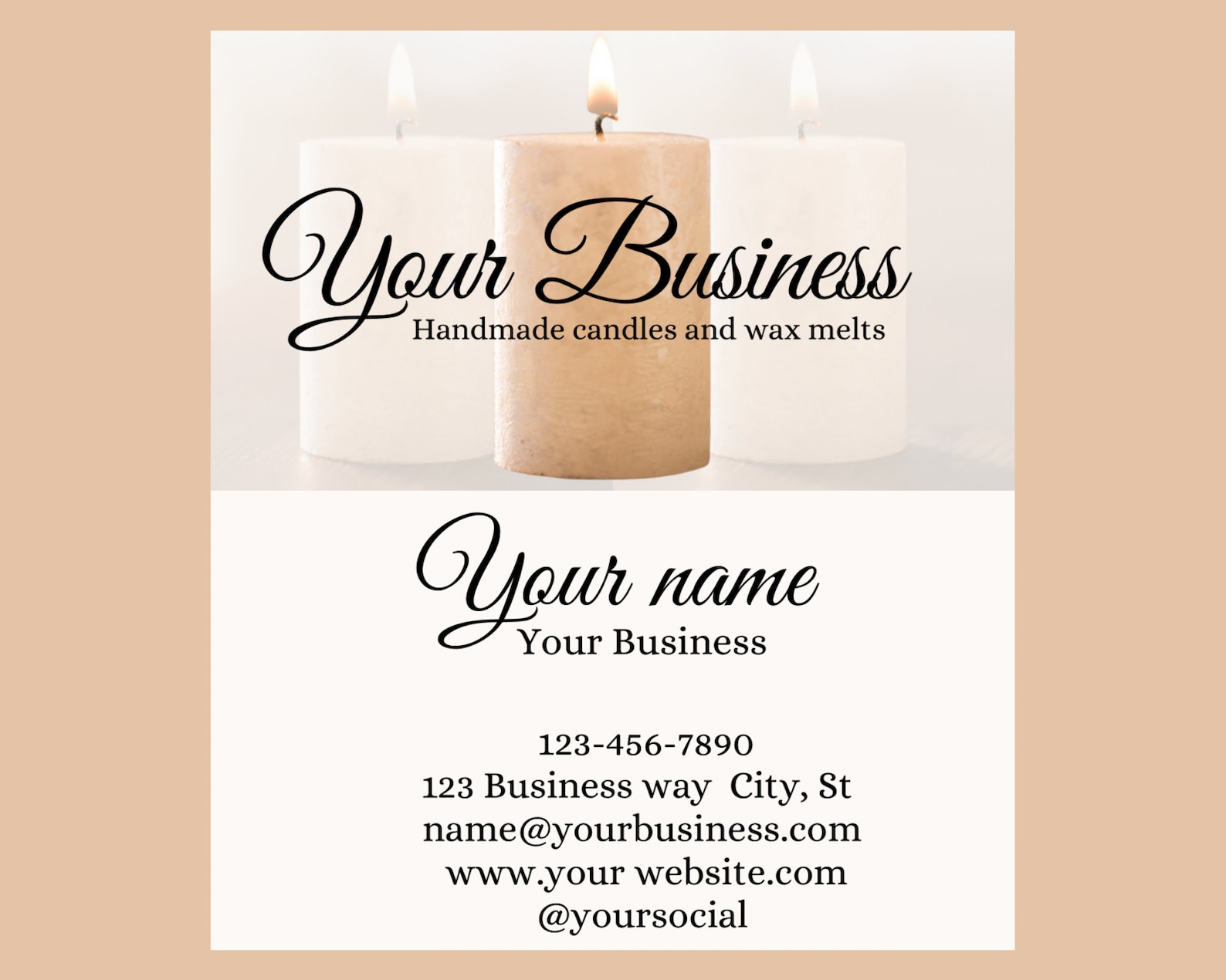 candle business cards 1