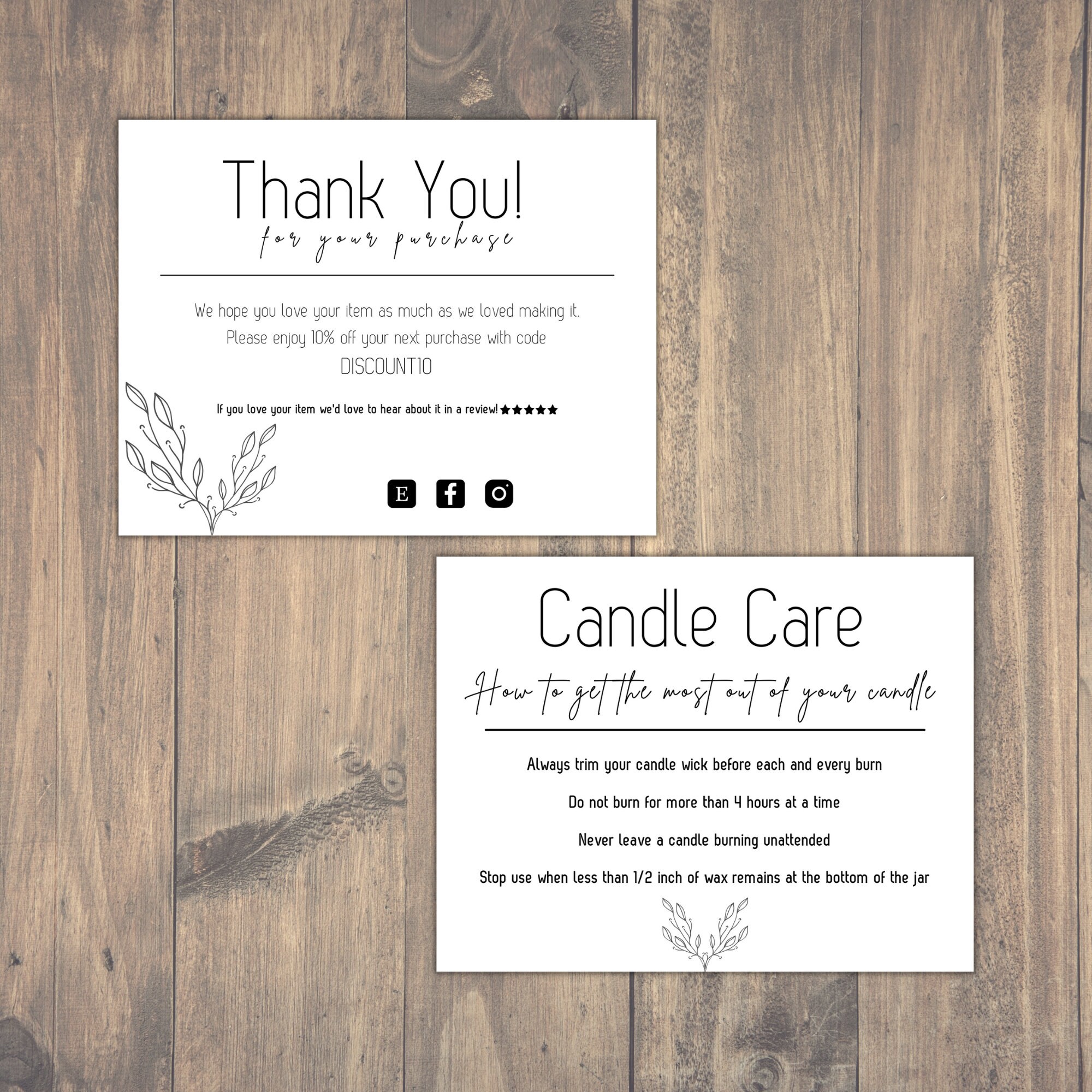 candle business cards 8