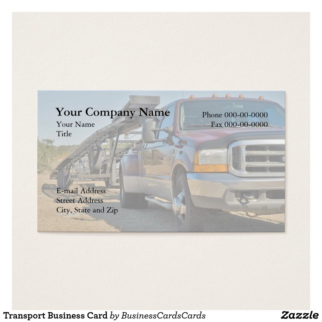 car hauler business cards 2