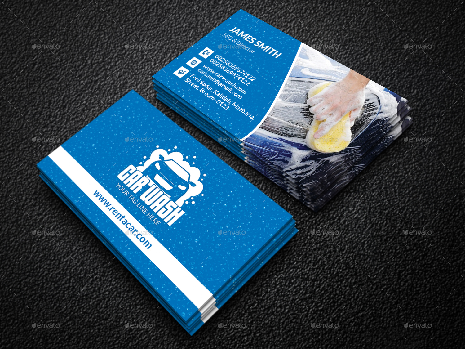 car wash business cards examples 2
