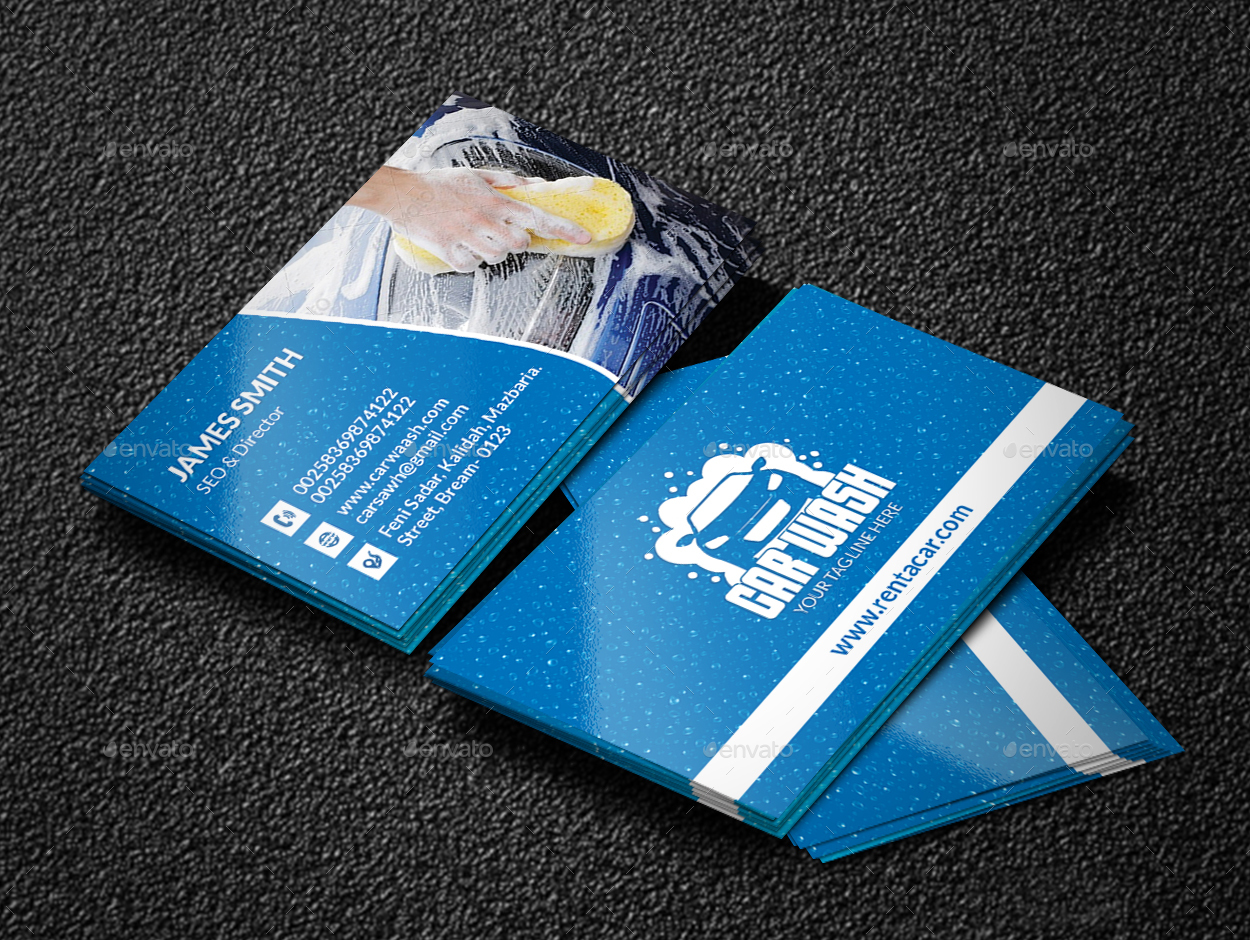 car wash business cards examples 4