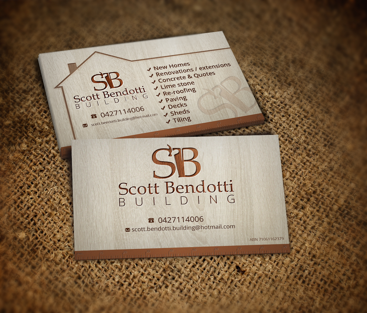 carpentry business cards examples 2