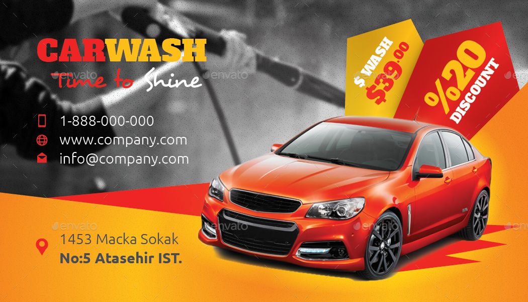 carwash business cards 1