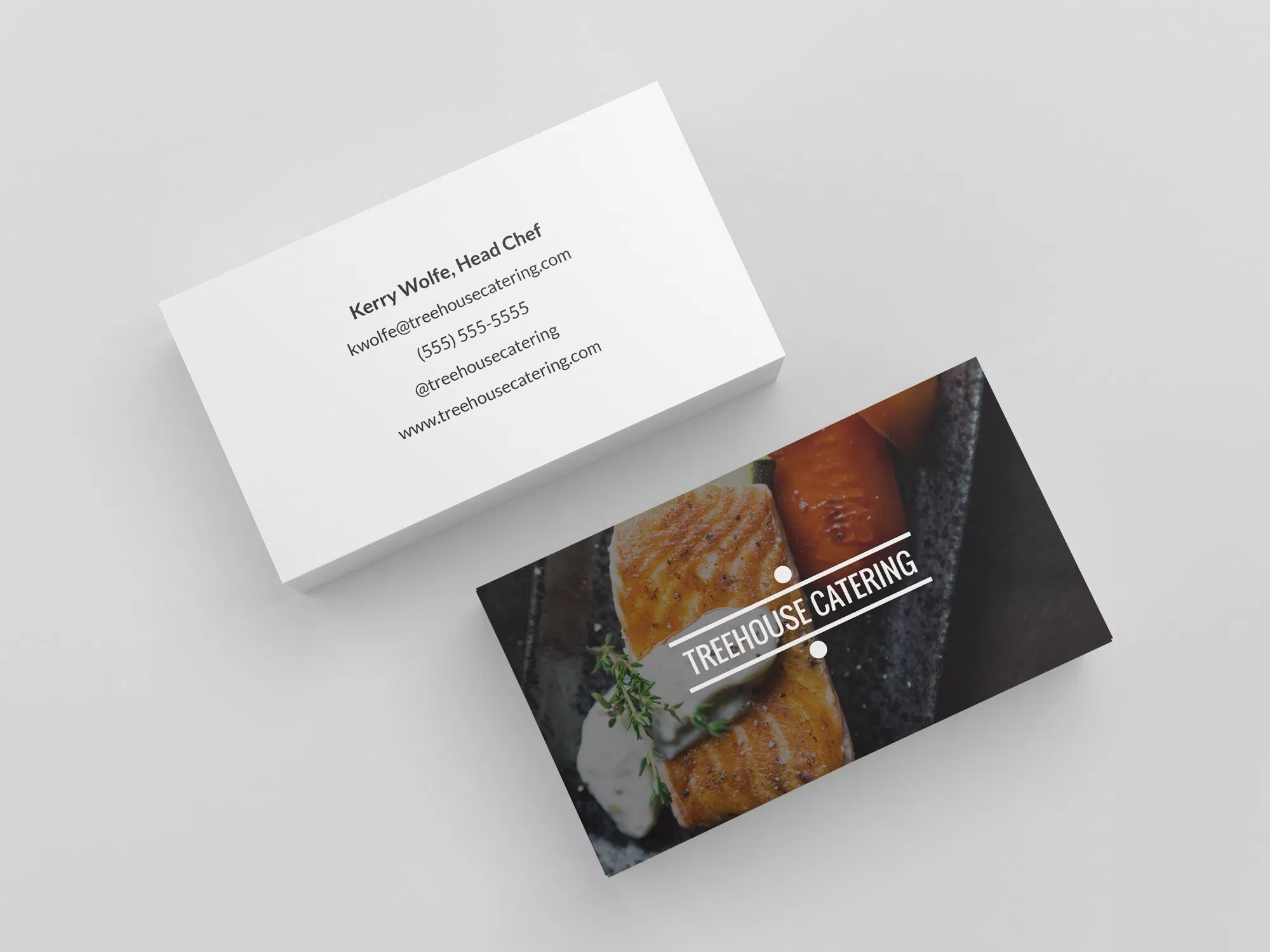 catering business cards templates free 4