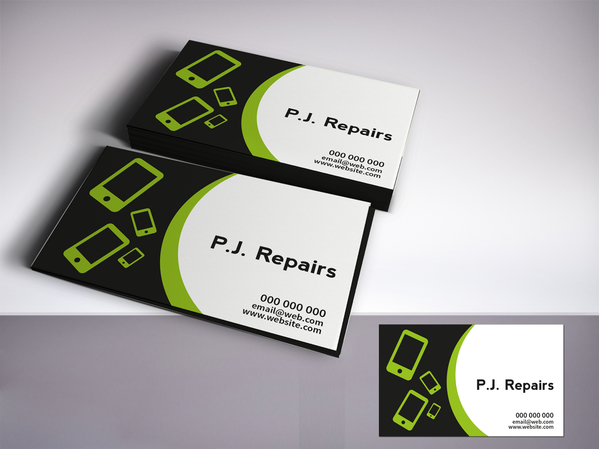 cell phone repair business cards 1