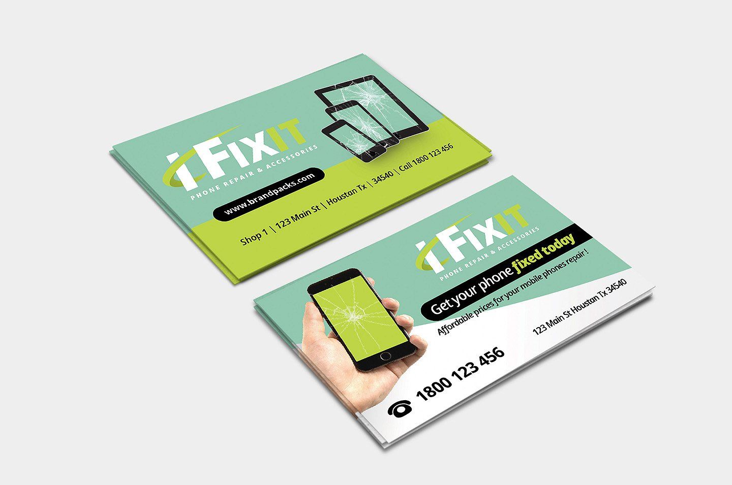 cell phone repair business cards 2