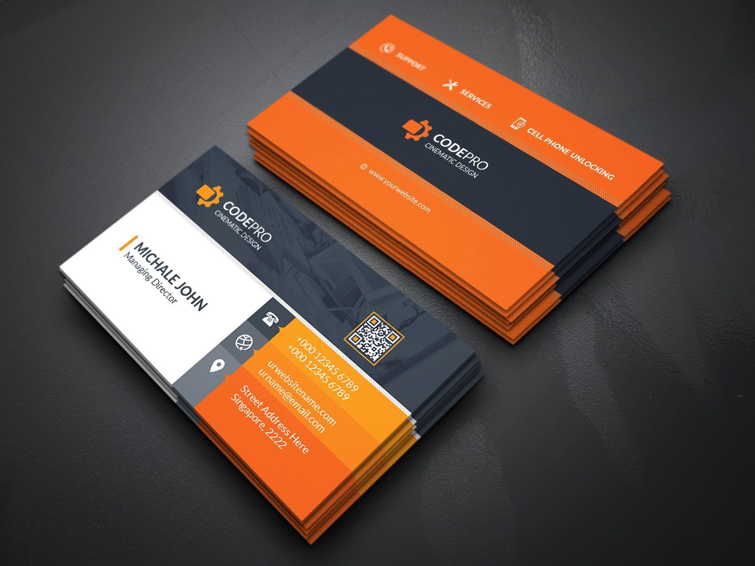 cell phone repair business cards 3